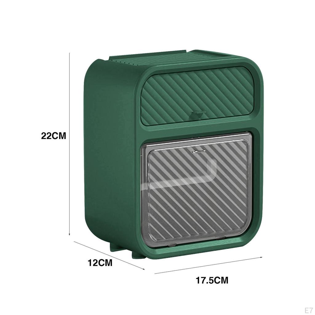 2 Tier Wall Hanging Storage, Tissue Storage Box, Punch free Bathroom Organizer, Toilet Paper Holder,