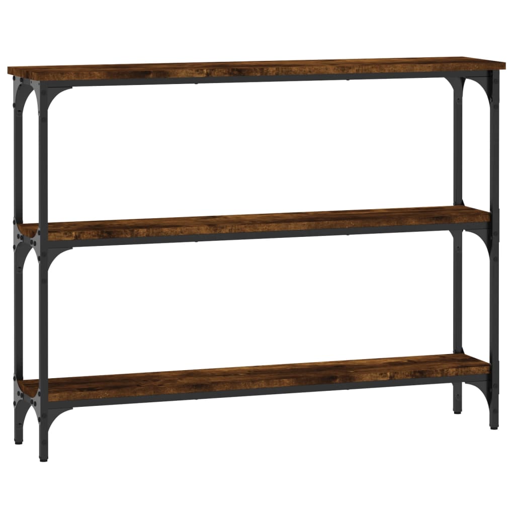 Console Table Smoked Oak 100 x 22.5 x 75 cm Wood Based Material