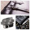 180Sets Leather Rivets Double Caps Rivets Tubular Metal Studs with 3 Setting Tool Punch Plier for Leather Craft Repair