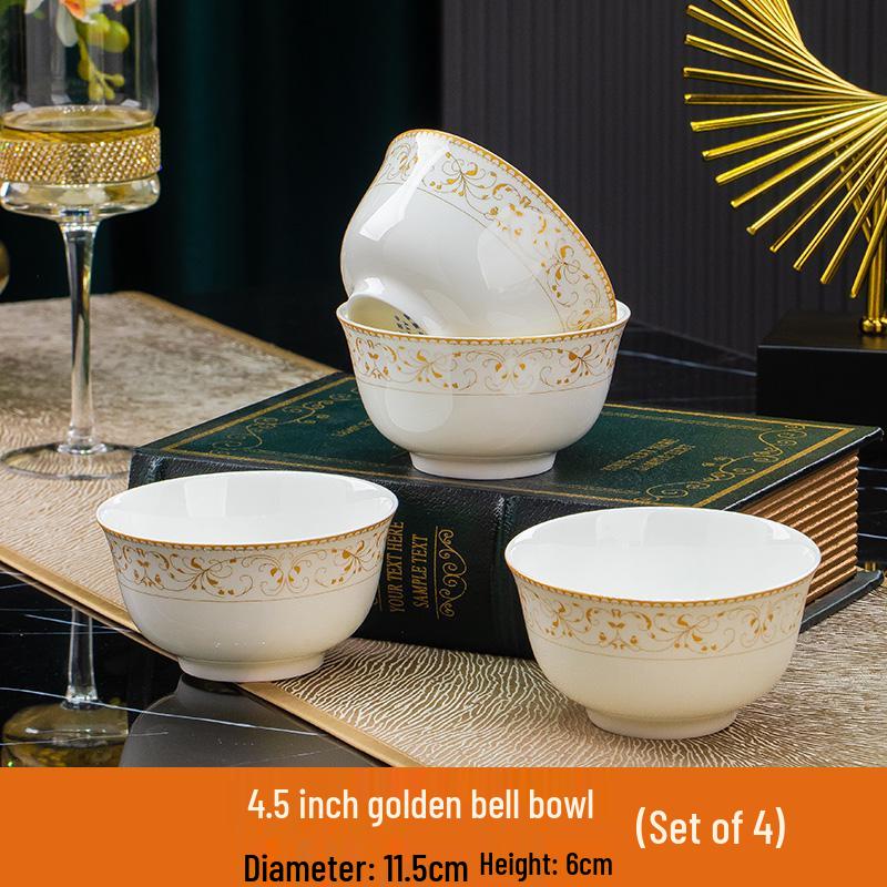 Sun Island Goldrand Bone China Tiefer Teller: Suppen-, Abendessen-, Reis- und Dessertteller - Elegantes Keramikgeschirr.