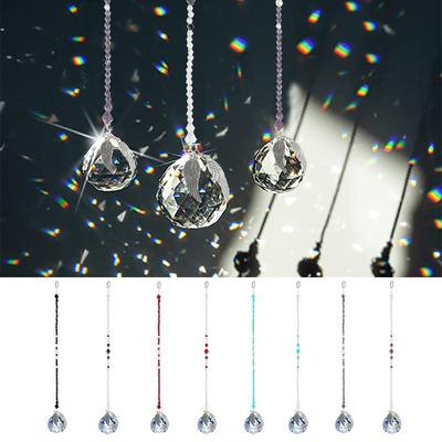 Krystaly Ball Prisms Suncatcher na okno, Ornament Rainbow Maker, Auto Přívěsek na zadní zrcátko Ornament na zavěšení do auta