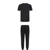 adidas Taekwondo Logo Round Neck Pullover Simple Short Sleeve T-Shirt Striped Lace-Up Long Pants Casual Sports Suit ADICLTSPSTK-BG+TR30P1T-BG