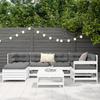 VidaXL Garden Furniture Set 7 Pcs White Solid Pine Wood 3250949
