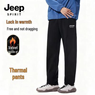 JEEP SPIRIT Unisex Winter Fleecegefütterte Lockere Freizeit-Hose
