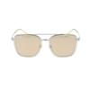 CHANEL Temple Logo - Aviator Sunglasses Women's Silver