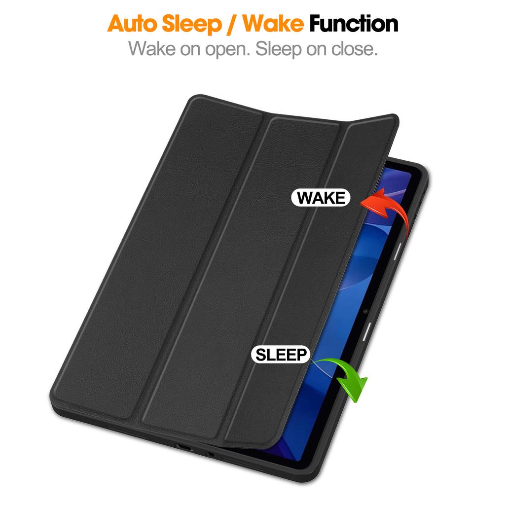 For Xiaomi Redmi Pad 2 Stand Case Shock-Absorbent Leather Tablet Cover with Pen Slot
