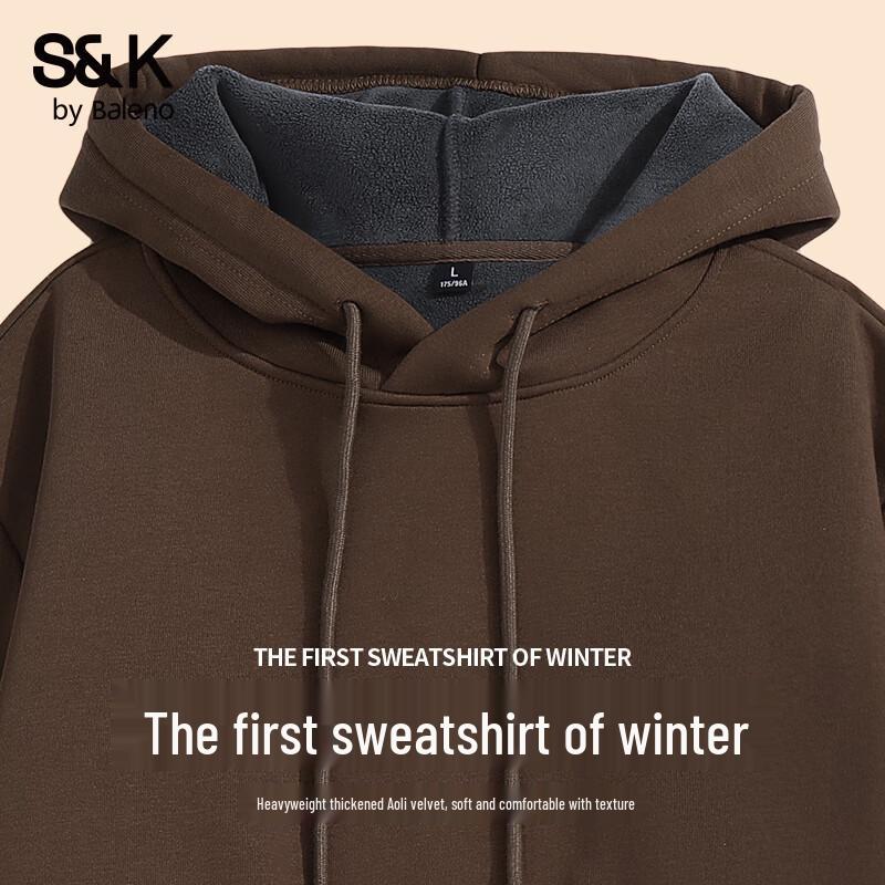 Baleno Men's Heavyweight Fleece Lined Hooded Sweatshirt