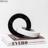 Marble Round Ring Ceramic Annular Knot Statue Abstract Crafts Desk Decoration Creative Knot Sculpture Room Aesthetics Decor