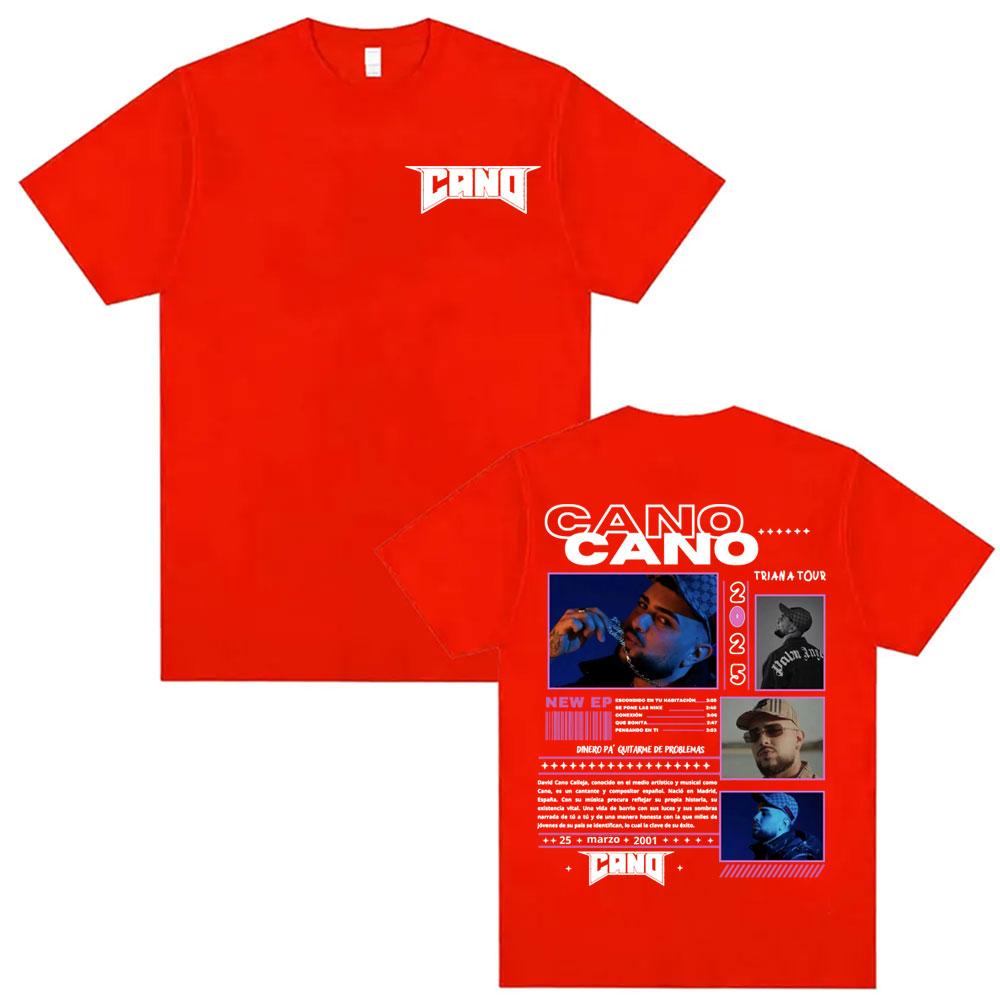 

Rapper Cano Triana Tour Album Printed Tshirts for Unisex Women Harajuku Hip Hop Street Tshirt Casual Cotton Oversized T Shirt S