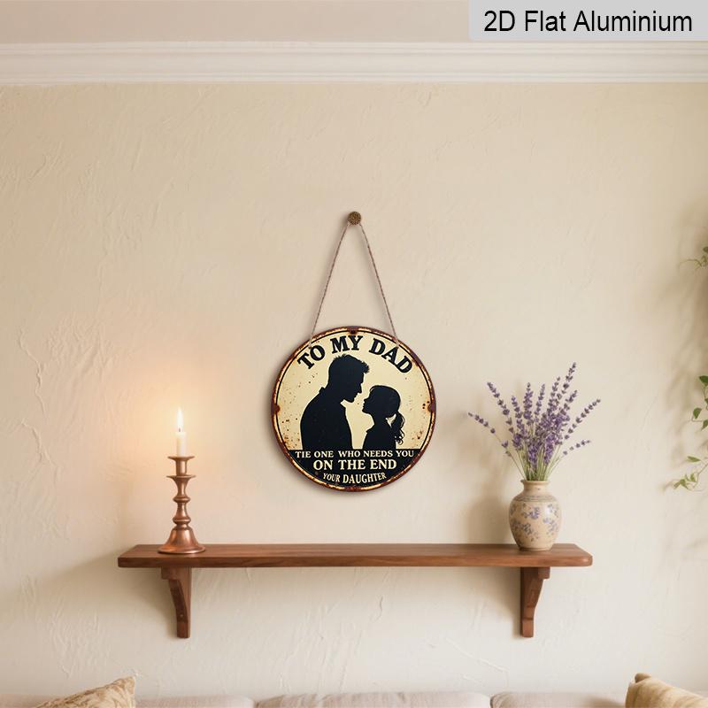2D Flat 1pc, 8x8 In, Dad's Special Day Logo Aluminum Metal Logo - Perfect Gift for Birthday, Father's Day, and Thanksgiving | Suitable for Family