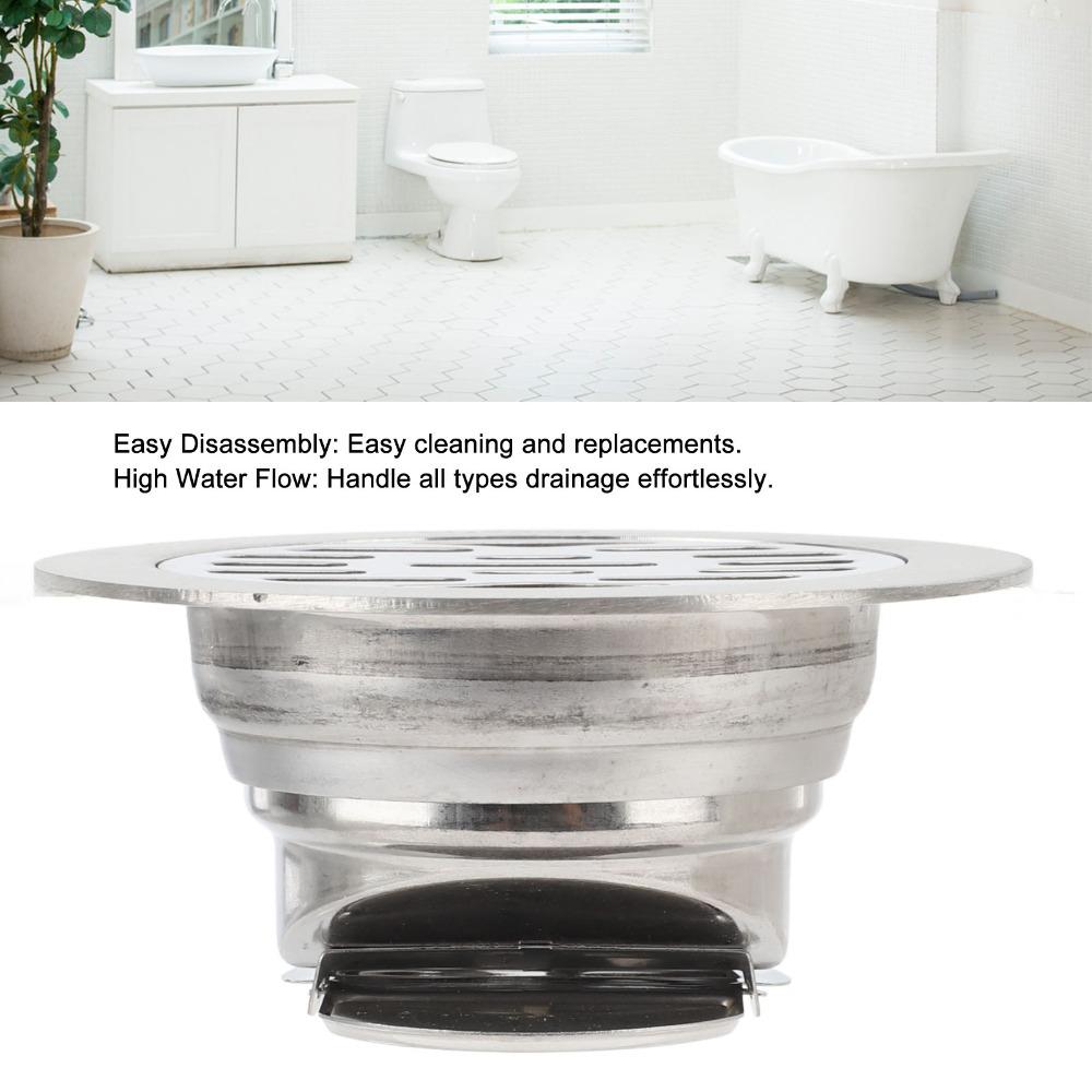 Round Shower Drain Kit 3.94in Diameter Drain Hair Catcher Easy Install Floor Drain Kit Bathroom