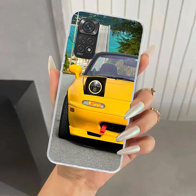 JDM Car MX5 Cute Phone Case for Xiaomi Redmi Note 15 14 14S 13 12S 12 Pro 11S 11 Plus 11T 11E 10S Soft Funda Print Shell Redmi N