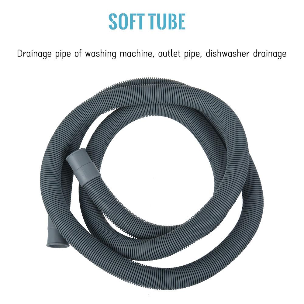 2M Universal Washing Machine Drain Hose Dishwasher Drain Hose Extension Tubes Plastic PP Stretchable Drain Hose
