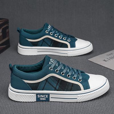 Men's Shoes Canvas Shoes Low-top 2025 New Spring Breathable Student Cloth Shoes Fashionable Versatile Summer Casual Board Shoes