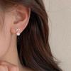 Elegant Sterling Silver Bow Pearl Stud Earrings for Women - Niche, Light Luxury Style