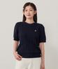 COVERNAT WOMAN Cable Round Neck Half Knit Navy