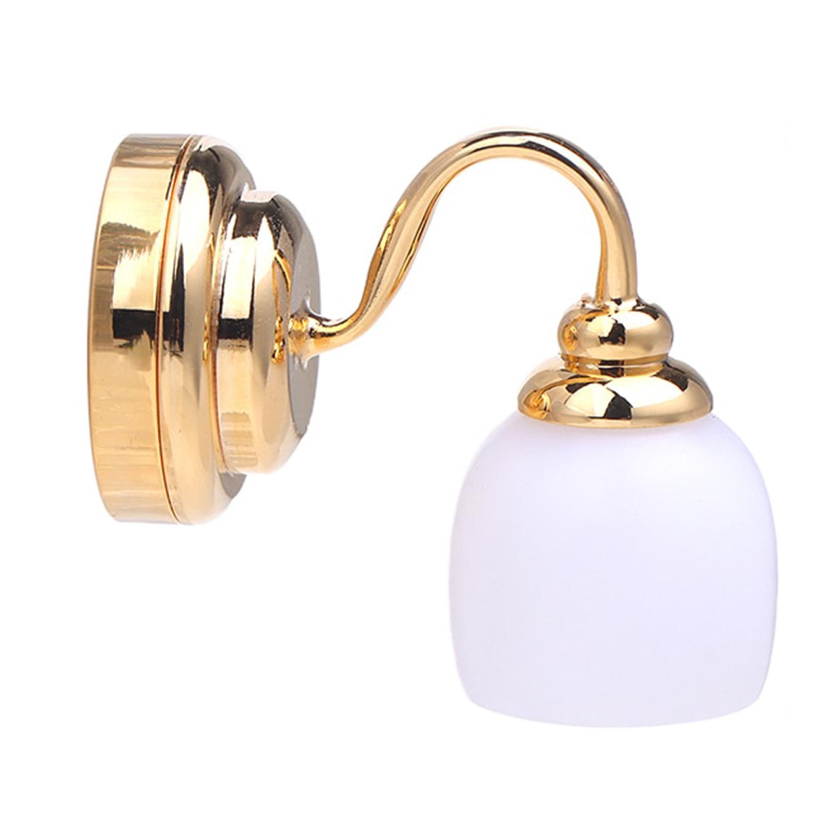 

Светодиодный настенный светильник для кукольного домика 1/12 Миниатюрная мебель для кукольного домика Настенный бра для аксессуаров для внутренней отделки кукольного домика