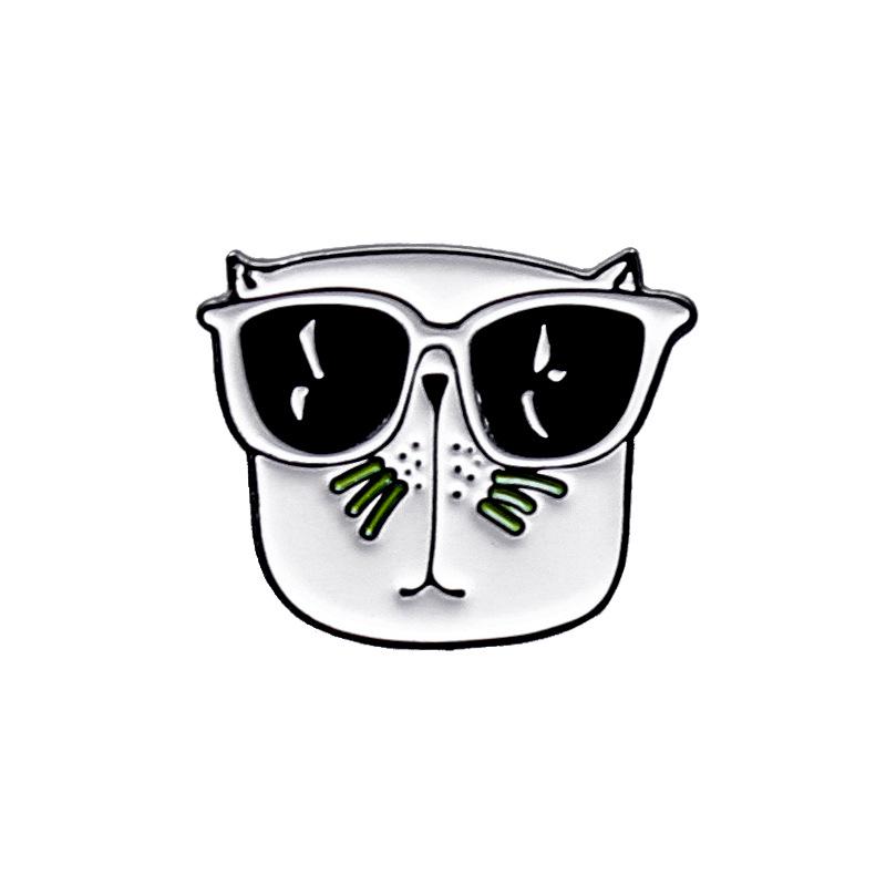 Happy Cat Collection: Little Hero Enamel Pin - Black & White Cat Family Badge