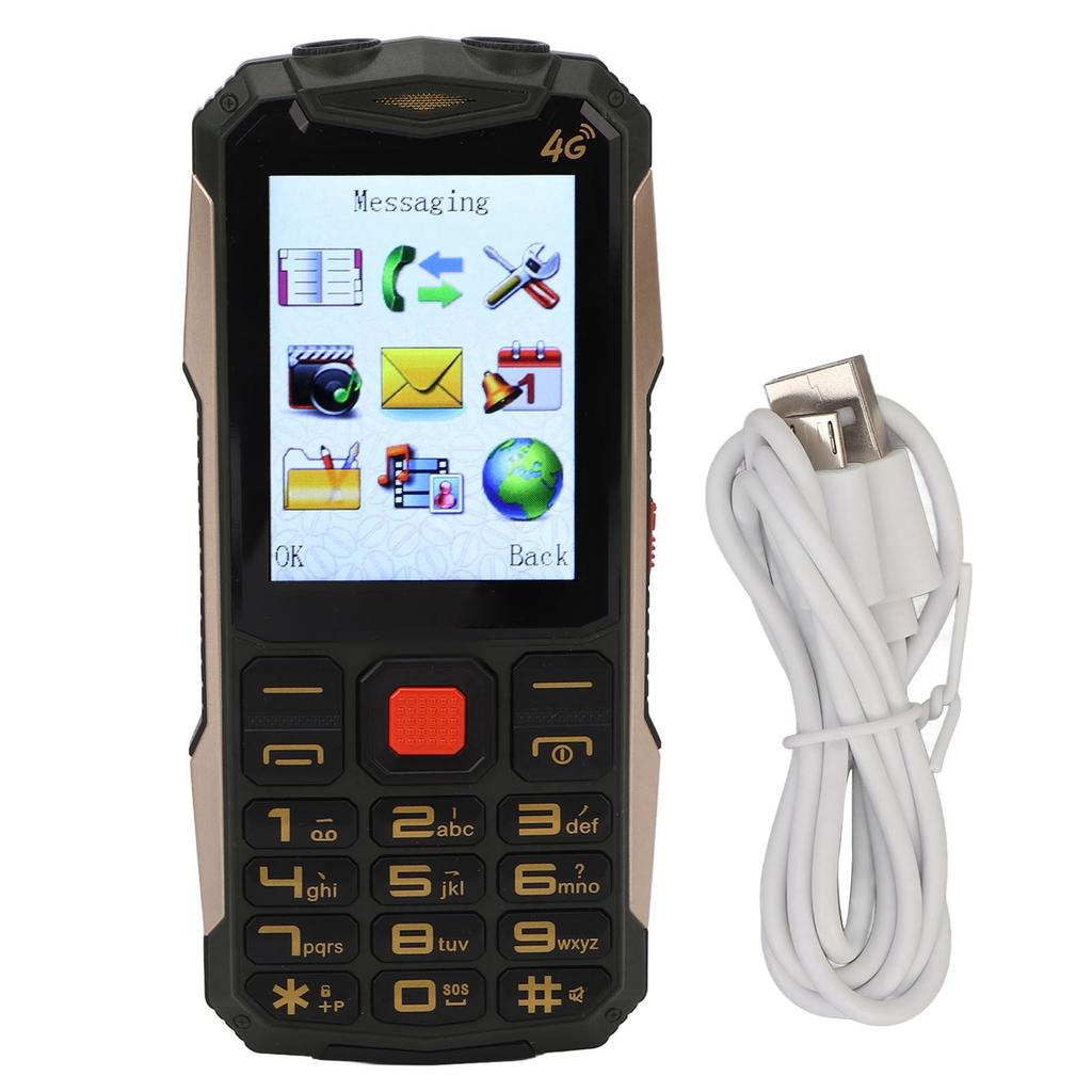 2,8-calowy ekran HD dla seniorów, telefon komórkowy 2G Dual SIM, podwójny tryb gotowości, głośniki 4800 mAh, telefon komórkowy dla osób starszych