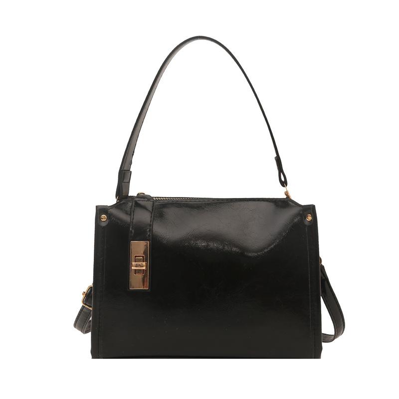 Trendy pillow bag women s new fashion commuter handbag retro high-end shoulder messenger bag чёрный