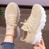 Women Plus Size Platform Sneakers Breathable Anti-Odor Chunky Dad Shoes Comfortable Casual Sports Shoes Lightweight Single Shoes