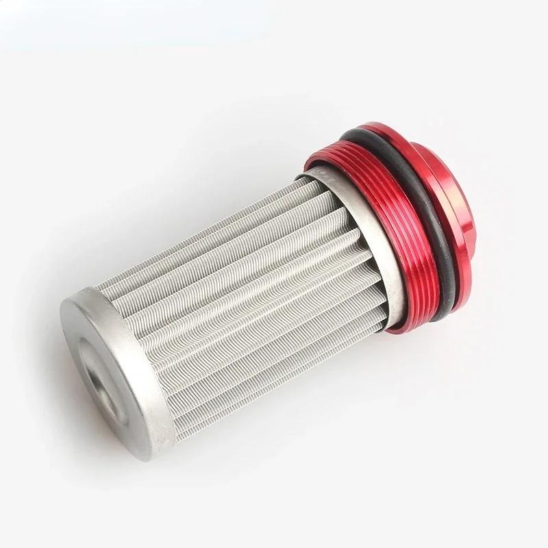 58 mm Auto-Kraftstofffilter, 100 Mikron, reinigbarer Inline-Kraftstofffilter, Halterung für universellen High Flow Turbo 6AN 8AN 10AN Adapter