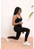 Hohe Netz-Yogahose mit Doppeltaschen - Po-Lifting, Atmungsaktiv und Bequem für Damen