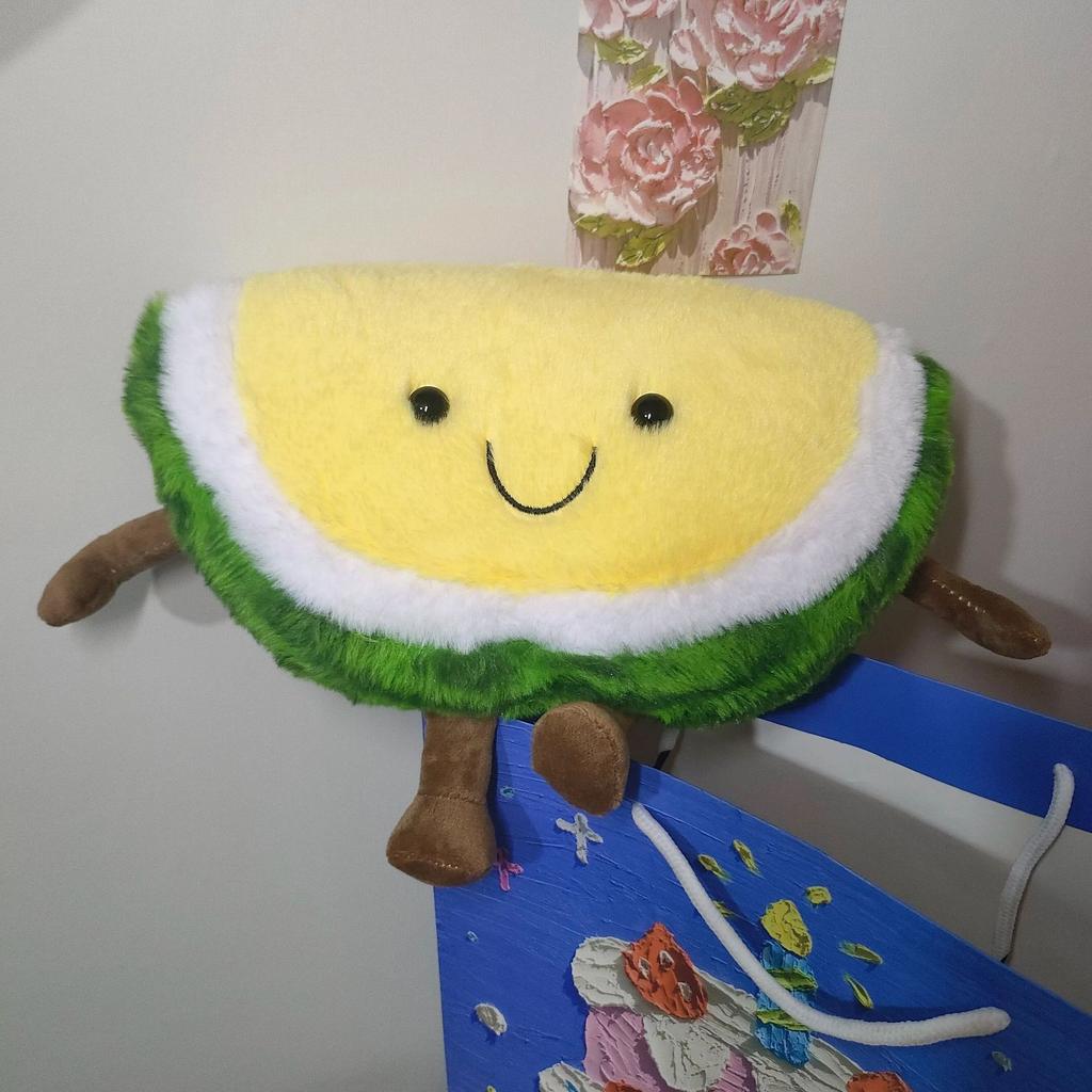 Creative Watermelon Cherry Plush Toy Short Plush Simulated Fruit Doll Cute Girl Pillow Cute Doll Gift