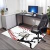 Baseball Printed Carpet, for Office Chair Living Room Bedroom Kitchen Room Decor Gifts.