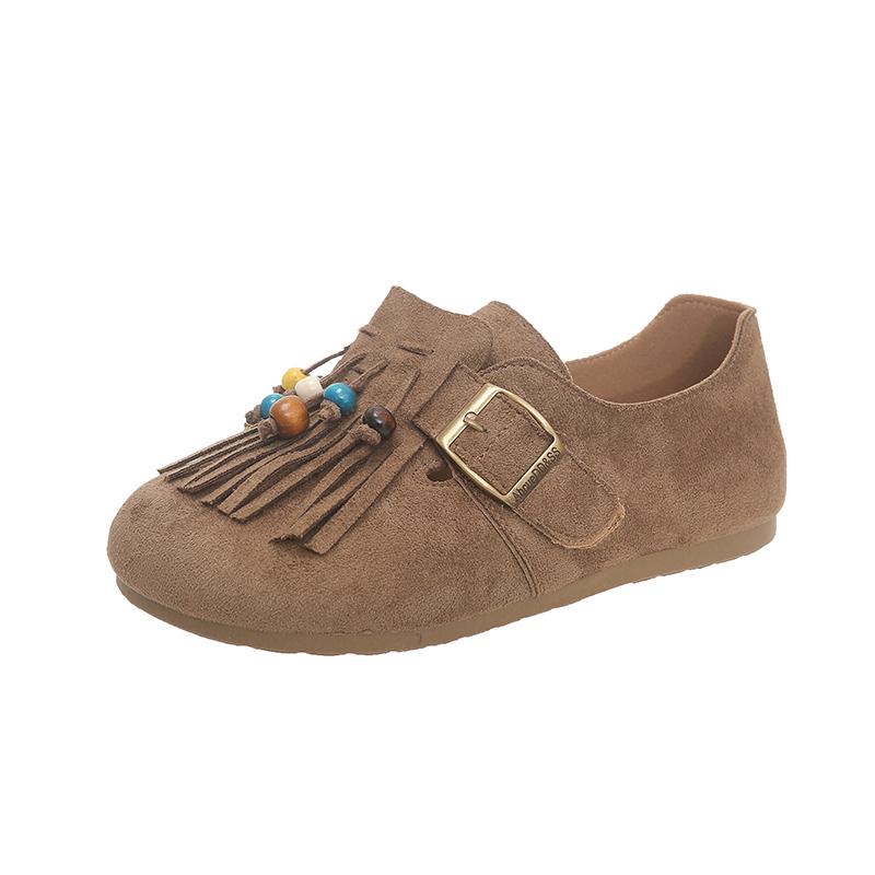 Fashion Female Suede Shallow Shoes Ladies Buckle Breathable Leisure Footwear Beaded Tenis Feminino 2025 Women's Vulcanize Shoes Sneakers