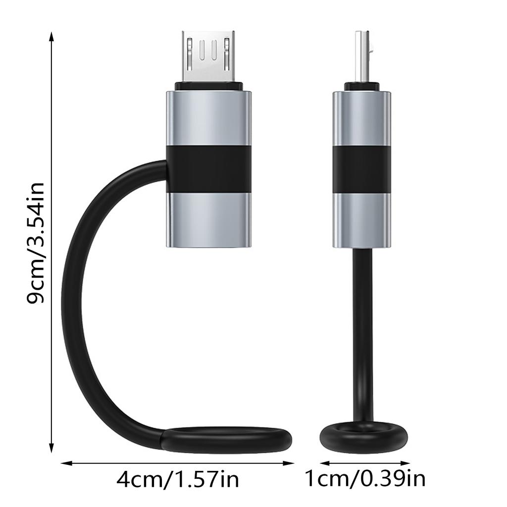 Micro USB/USB3.0 A Male To USB C Female Converter Adapter Support Fast Charging & Data Transfer with Anti Lost Buckle