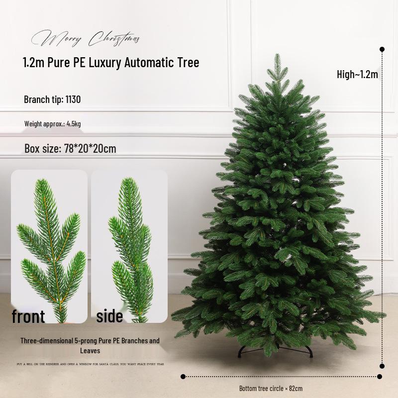 2026 New 2.1m Illuminated Pure PE Christmas Tree for Living Room Home Decor