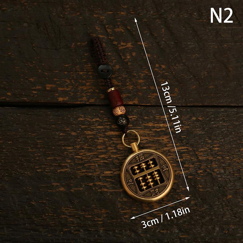 

Винтажный латунный кулон, круглый кулон-абак, брелок-подвеска