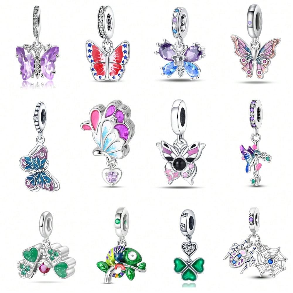 Charm Real Copper Colors Butterfly Style Chameleon Bead For Original Bracelet DIY Craft Beads Charms Jewellery Making Gift For Ladies Styfne