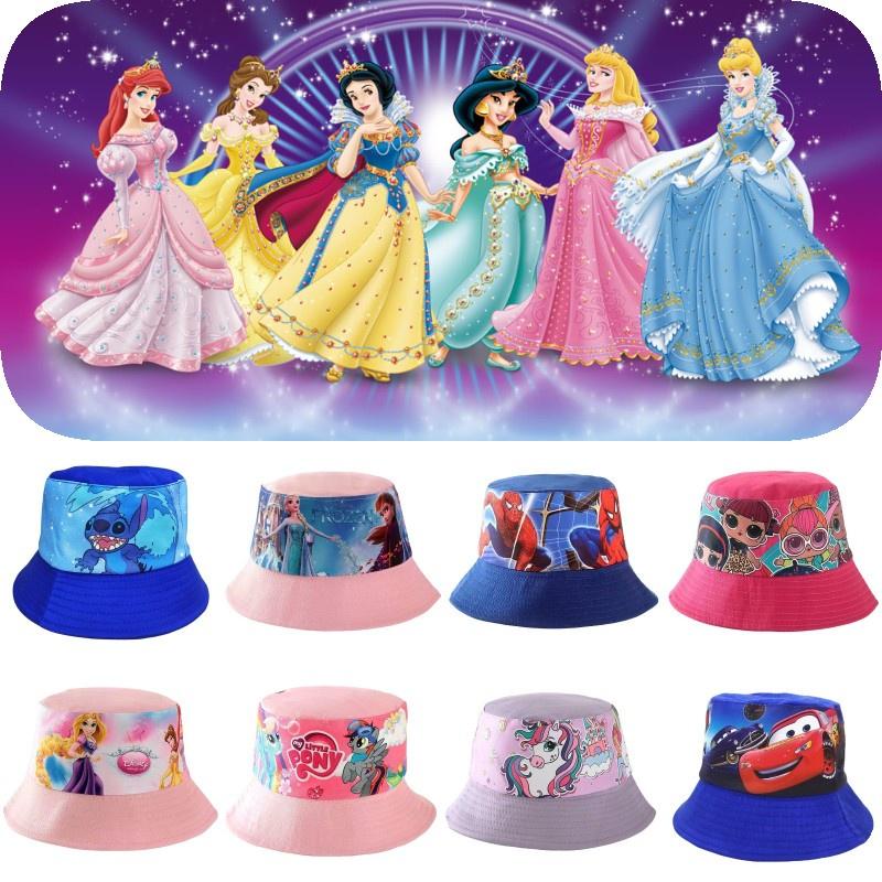 Cartoon Kids Fishing Hat With Sun Protection In Cars Stitch Spiderman And More!