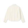 FILA White Fashion Minimalist Personality Trend Classic Retro Sports Casual Workwear Versatile Comfortable Woven Long Sleeve Shirt F11W613706FIV