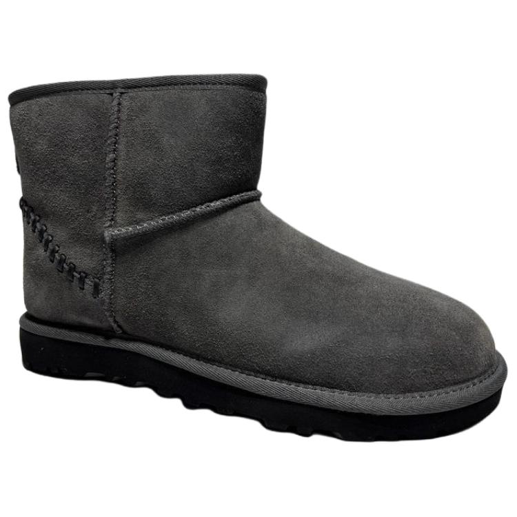 UGG Classic Mini Sheepskin Warm Versatile Slip-On Snow Boots Men Boots Charcoal 1115565-CHRC