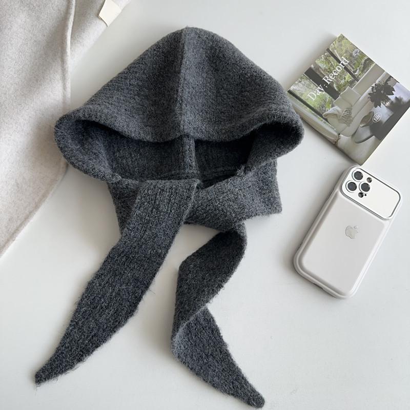 1pc Women's Fashion Versatile Beanie Hat,Autumn Winter Warm Knitted Ear Protection Hat for Women,Windproof Ski Beanie with Scarf