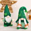 St. Patrick's Day Knitted Hat Couple Faceless Doll Party Party Decoration Doll Decoration