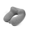 Inflatable U-shaped Travel Neck Pillow - Portable, Ergonomic, Height-Adjustable, Storable Milk Silk Design