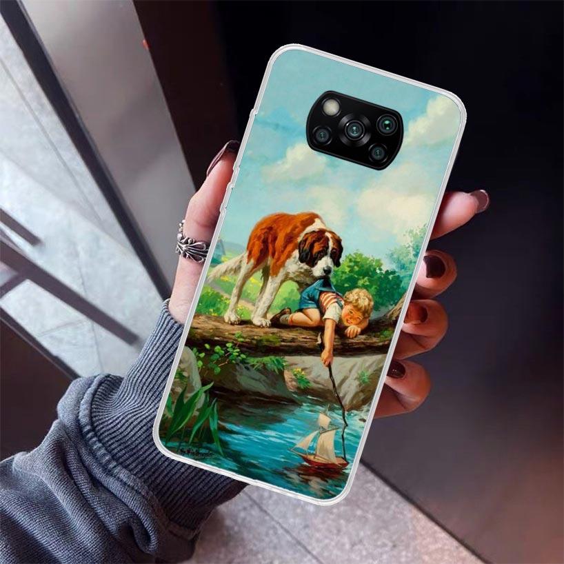 

Vintage Children Dog Pets Retro Phone Case For Xiaomi Poco X5 X6 X7 Pro F7 Ultra M7 Redmi 15C 15 13C 13 12C 12 10 10C 10A 9 9C 9 Redmi 12C