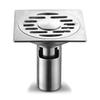 Floor Drain Anti-Odor Shower Drain Anti-clogging Hair Stopper Catcher Sink Strainer Stainless Steel Drain Protectors Bathroom Toilet Tub Tile Insert F
