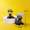 Mini Anime Figur Uzumaki Kakashi Uchiha Sasuke Itachi Kawaii Spielzeug Q Figural Auto Dekoration PVC Modell Geschenk