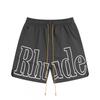 American Streetwear RHUDE Letter Knit Shorts Loose Fit Casual Hip Hop Style