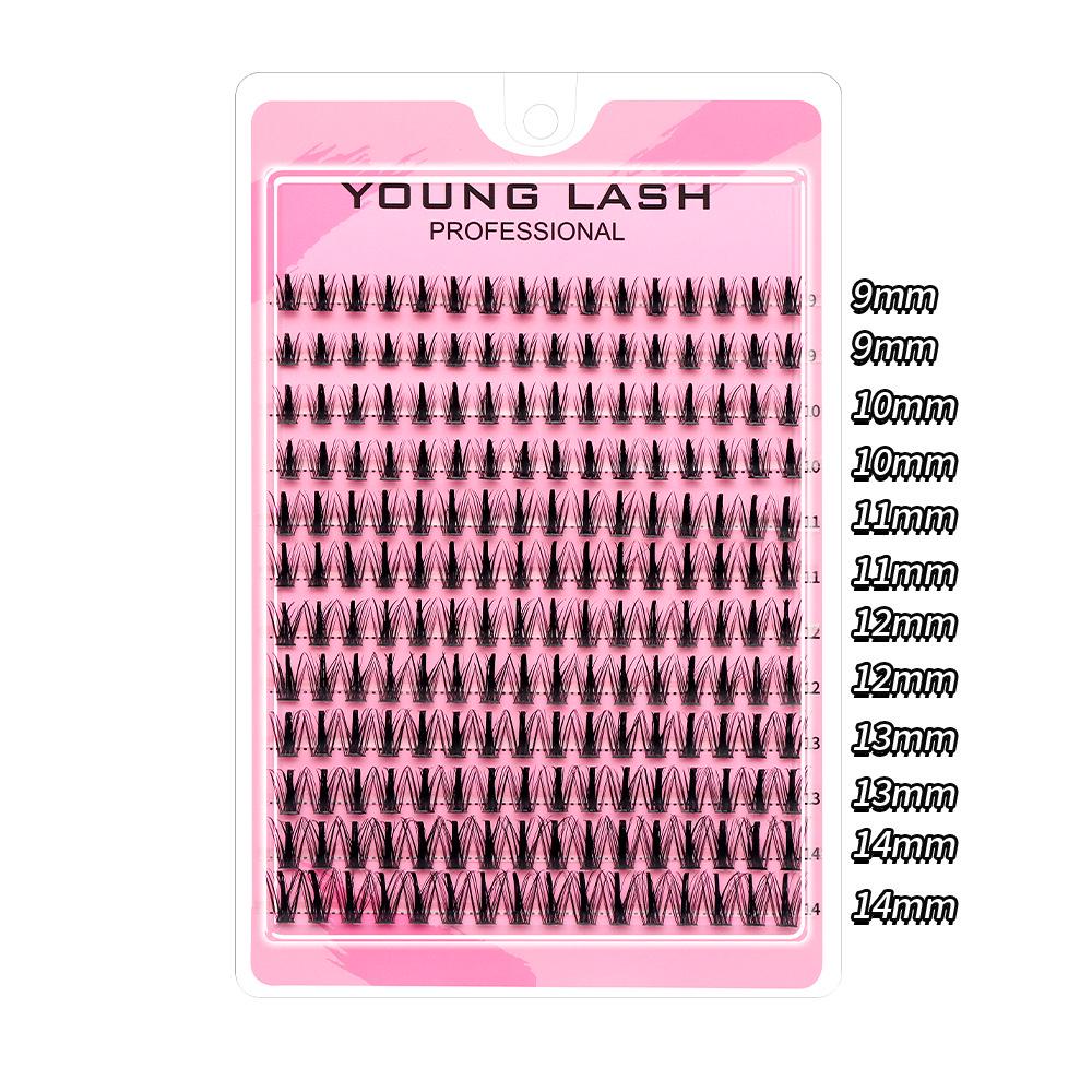 Fishtail Mixed Large Capacity False Eyelashes - Single Cluster Hot Melt Grafting, Segmented Manga Style