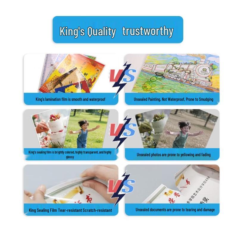 Wangzhe A4 High-Definition Photo Lamination Sheets CN plug (adapter included)
