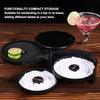 3 Tier Glass Rimmer Salt Rim Box for Cocktails Margarita-Salt Rimmer Sugar Rimming  Home Lime Juice Sugar Bar Rimming Station
