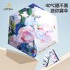 Small fresh flat six bone vinyl titanium glue parasol pocket oil painting umbrella sun protection umbrella weather and rain small and portable