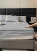 Soft Thick Latex Ice Silk Fitted Sheet Set Queen Cool Down Bed Sheet and Pillowcase Washable Machine Summer Cooling Mat for Bed
