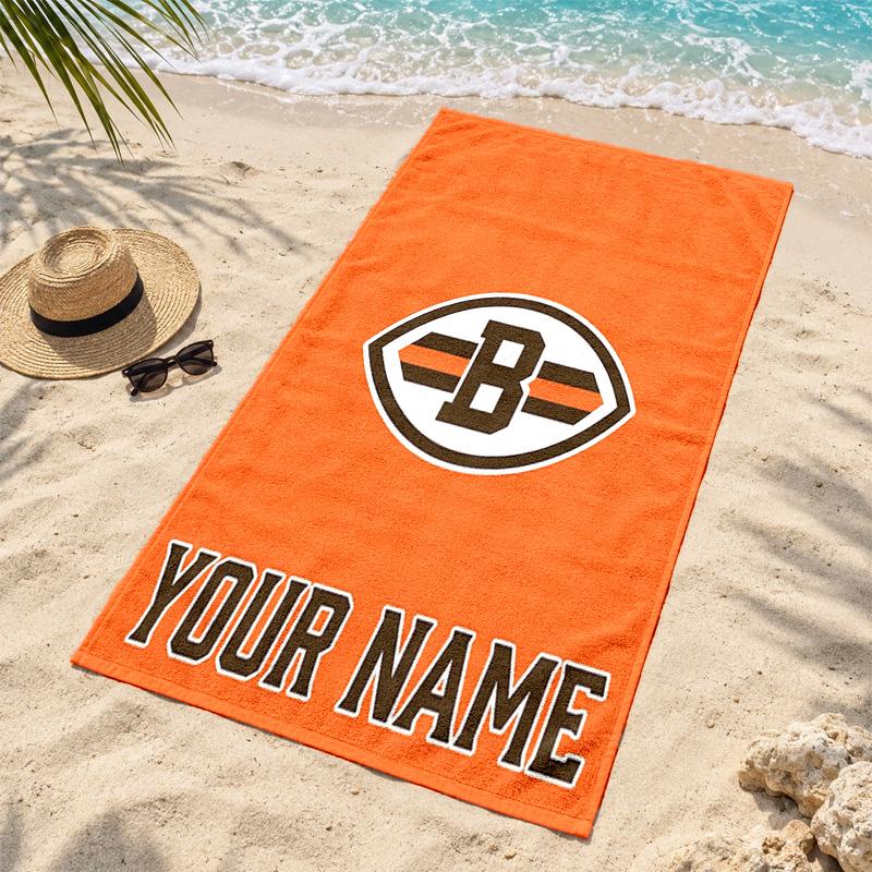 Cleveland Browns Custom Name Beach towels also serve as bath towels summer essential a musthave for the outdoors the beach and the pool